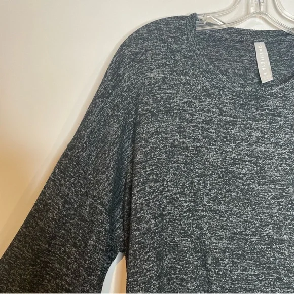 Athleta Mindful Pullover Long Sleeve Sweatshirt Charcoal Grey Heather Medium M - Picture 4 of 10